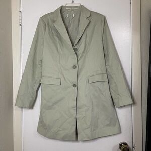 Sage green backless tie back blazer suit dress size medium